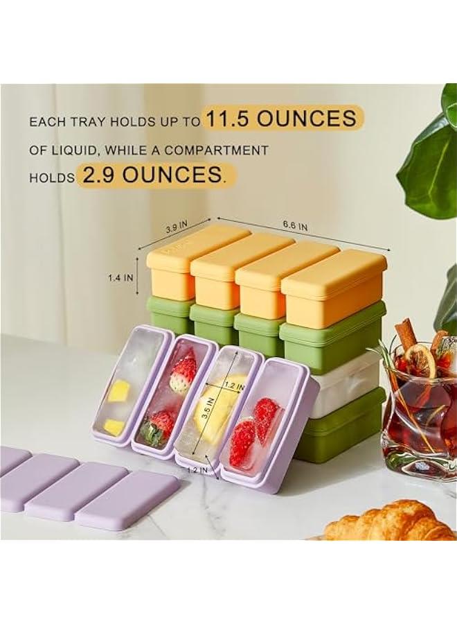 Silicone Ice Cube Molds Widely Use 2 Packs, Ice Cube Tray for Whiskey, Freezer Molds for Soups and Sauces(White) - Image 2