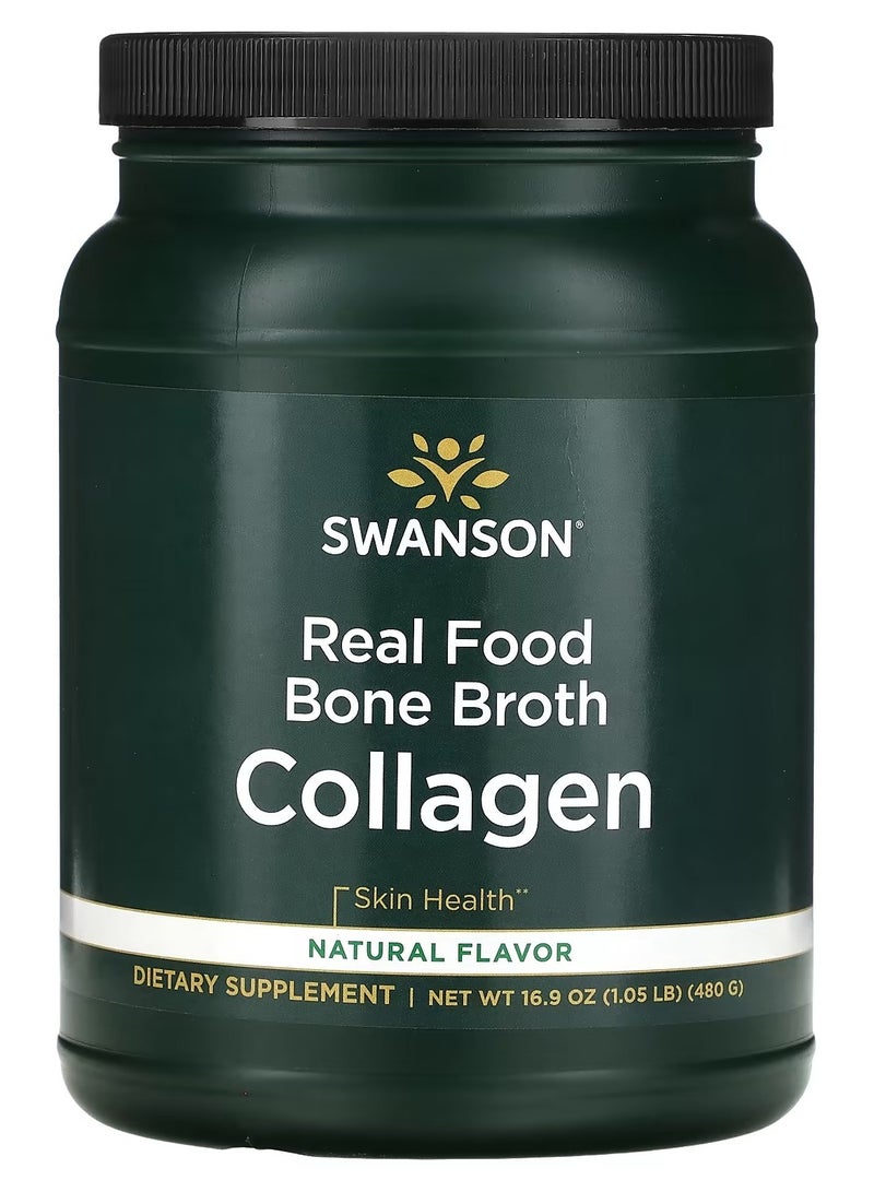 Swanson, Real Food Bone Broth Collagen, Natural, 1.05 lbs (480 g)