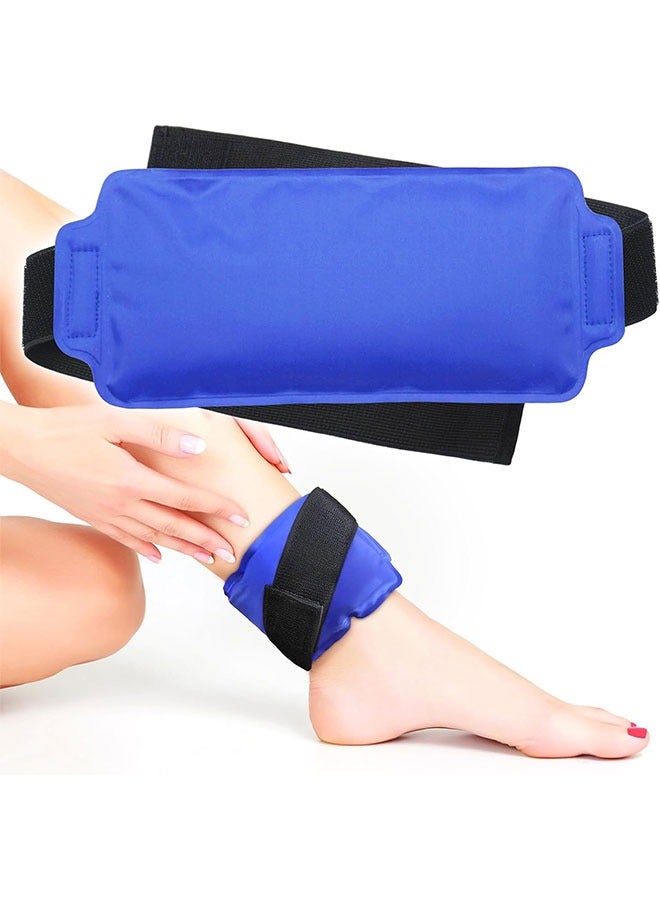 Generic lce Pack Wrap for lnjuries Reusable (2-Piece Set) by WORLD-BlO, Flexible GelPack with Elastic Straps SupportSurgery Recovery, Cooling Fever, ReduceSwelling, Alleviate Joint and MusclePain - Blue  - Image 1