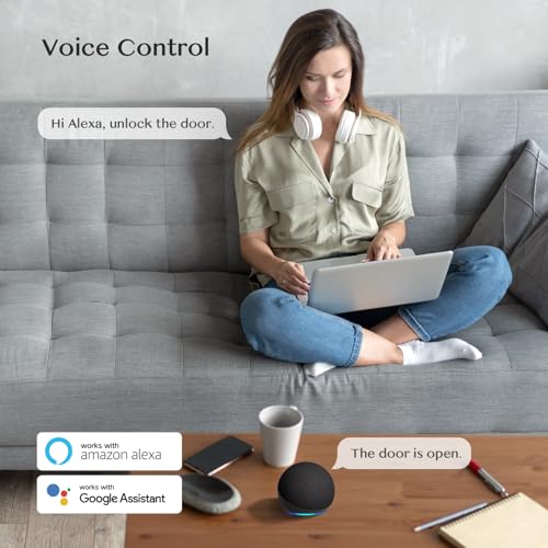 Yamiry WiFi Gateway for YR01 YR05 Smart Lock with Handle,Compatible with Nice Digi App, Remotely Control Keyless Entry Door Lock,Compatible with Alexa to Voice Control Smart Door Lock - Image 5