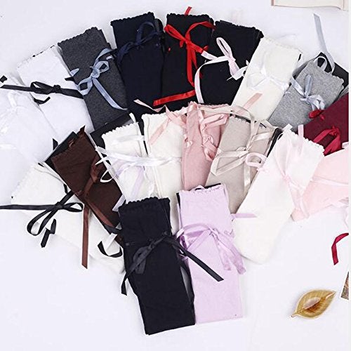 Patiky Women's Thigh High Socks Lolita Gothic Over Knee High Stocking Lace Up Thigh Stockings Girl Uniform Dress Long Socks PTK02 (US, Alpha, One Size, Gray) - Image 5