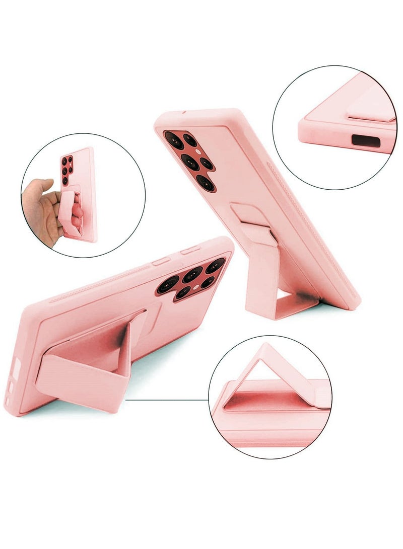 BORTONY Galaxy S22 Ultra Case with Magnetic Stand Holder Silicone Hand Strap Car Mount Kickstand and Finger Grip Case Cover For Samsung Galaxy S22 Ultra - Image 5