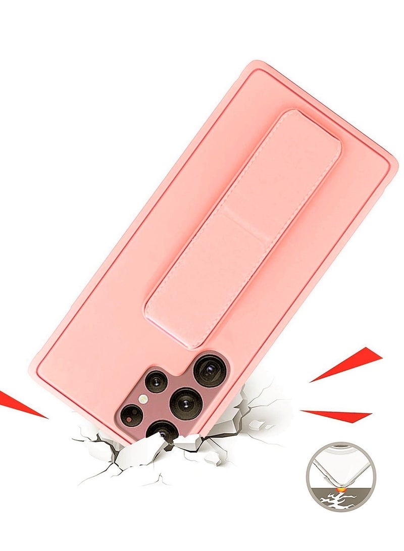 BORTONY Galaxy S22 Ultra Case with Magnetic Stand Holder Silicone Hand Strap Car Mount Kickstand and Finger Grip Case Cover For Samsung Galaxy S22 Ultra - Image 3