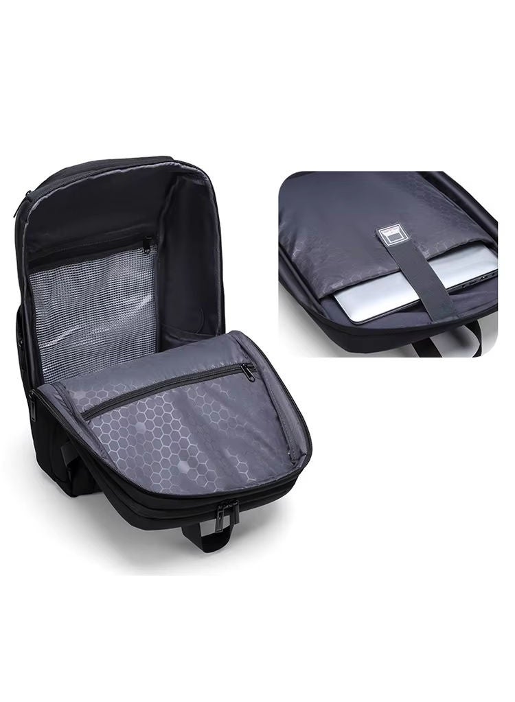 SamoDani Expandable Business Laptop Backpack with USB Charging Port, Anti-Theft & Water-Resistant, 36-59L, Black - Image 5