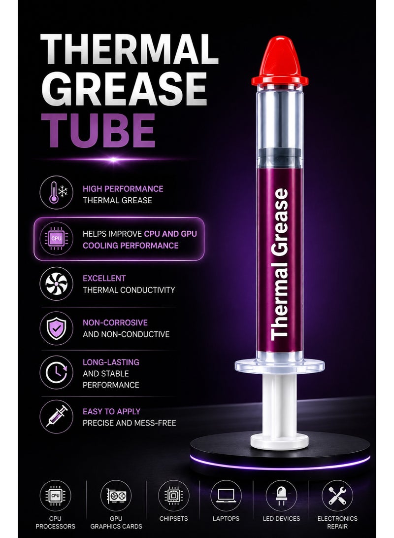 Halnziye Thermal Grease Tube High Performance CPU GPU Cooling Paste Thermal Compound for PC Laptop Electronics Repair - Image 3