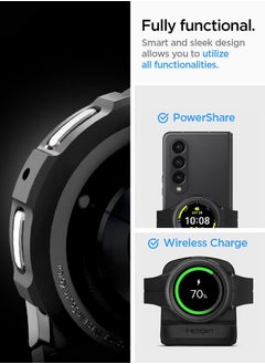 Spigen Liquid Air Armor Case Cover For Samsung Galaxy Watch5 PRO 45mm (2022) - Matte Black  - Image 5