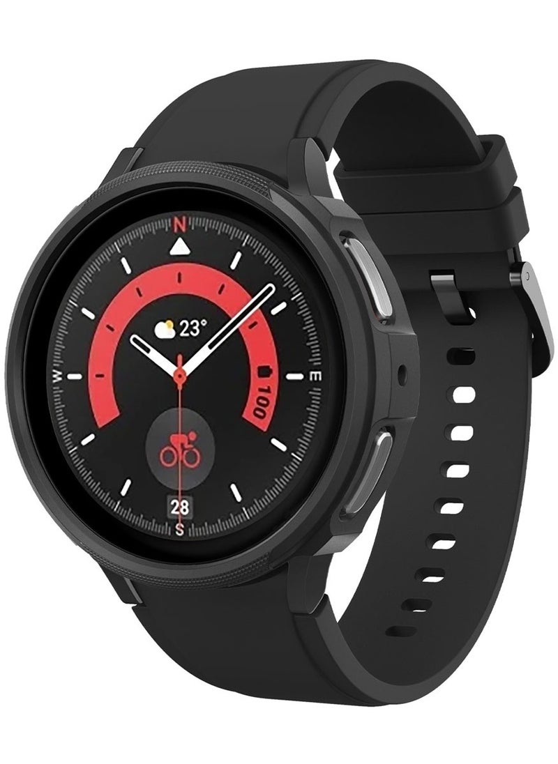 Spigen Liquid Air Armor Case Cover For Samsung Galaxy Watch5 PRO 45mm (2022) - Matte Black  - Image 1