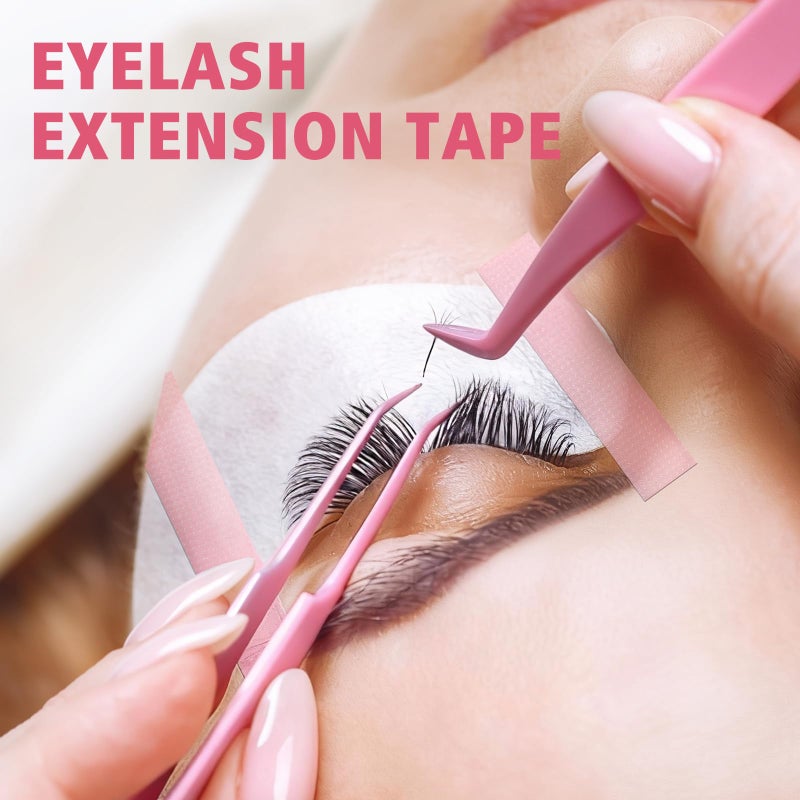 NEOACT 20 Rolls Pink Lash Tape for Eyelash Extensions, Breathable PE Micropore Eyelash Tape, Low Irritation Lash Extension Supplies for Salon and Home Use, 0.47 x 10 Yd - Image 2