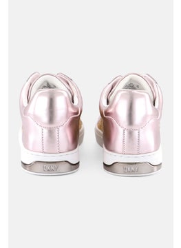 DKNY Women Abeni Arch Raffia Lace Up Shoes, Rose Gold  - Image 2
