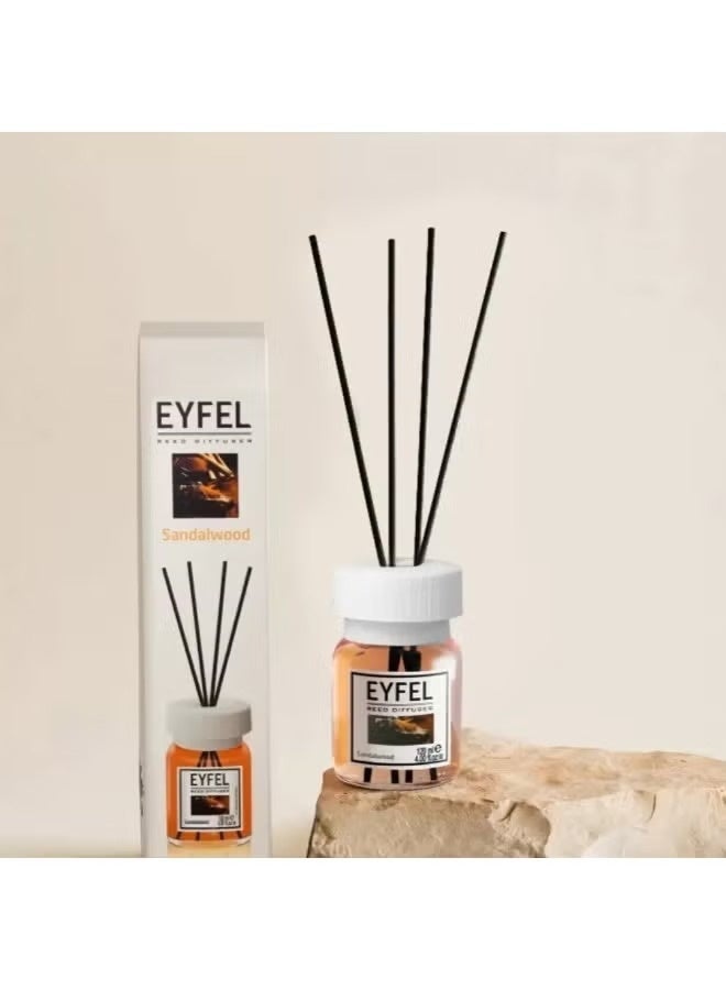EYFEL Sandalwood Premium Reed Diffuser (120ml) – Warm & Woody Home Fragrance - Image 2