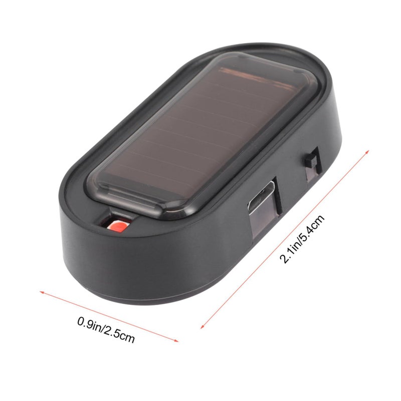 Solar Powered Car Alarm LED Flashing Indicator USB Rechargeable 2pcs - Image 3