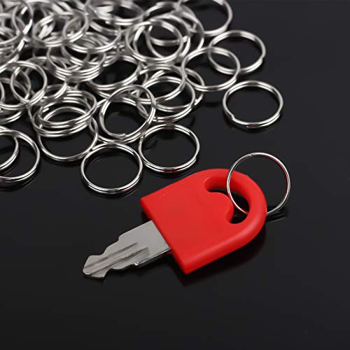 WUBOECE 300 PCS 14mm Metal Split Ring Nickel Plated Small Key Chain Ring Part for Connecting Clasps Charms Links and Ornament Crafts, Silver - Image 5