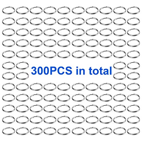 WUBOECE 300 PCS 14mm Metal Split Ring Nickel Plated Small Key Chain Ring Part for Connecting Clasps Charms Links and Ornament Crafts, Silver - Image 2