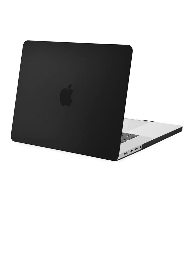 MacBook Pro 16 Inch Hard Cover 2019 Release Translucent Rubber Coated Case Shell for MacBook Pro 16 with Touch Bar and Touch ID Model A2485  Black  - Image 1