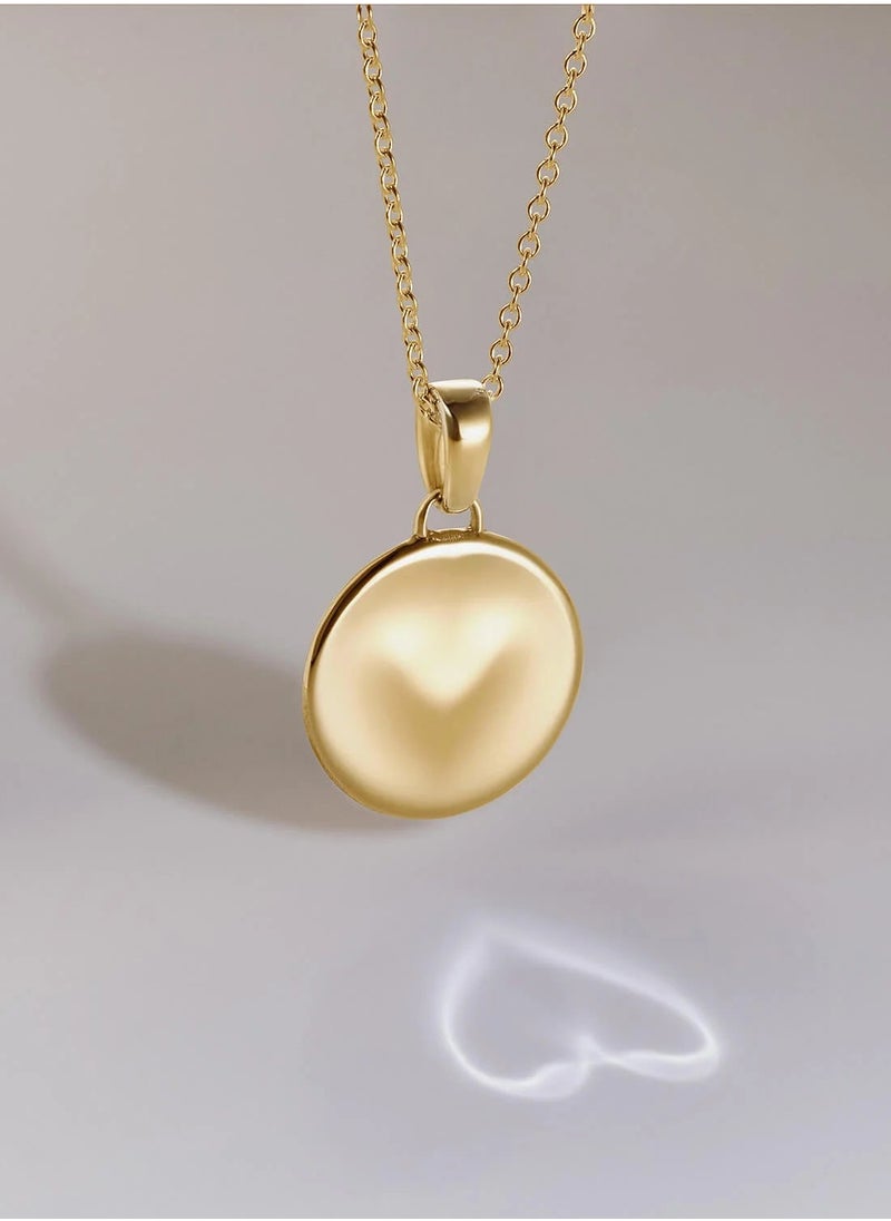 886 The Royal Mint - Caustic Heart Pendant With Chain Necklace in 18ct Yellow Gold - Image 1