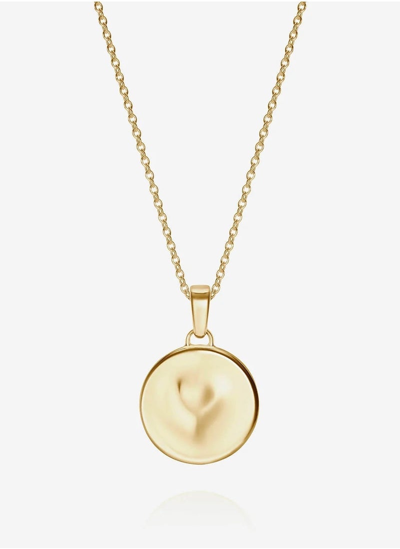 886 The Royal Mint - Caustic Heart Pendant With Chain Necklace in 18ct Yellow Gold - Image 1