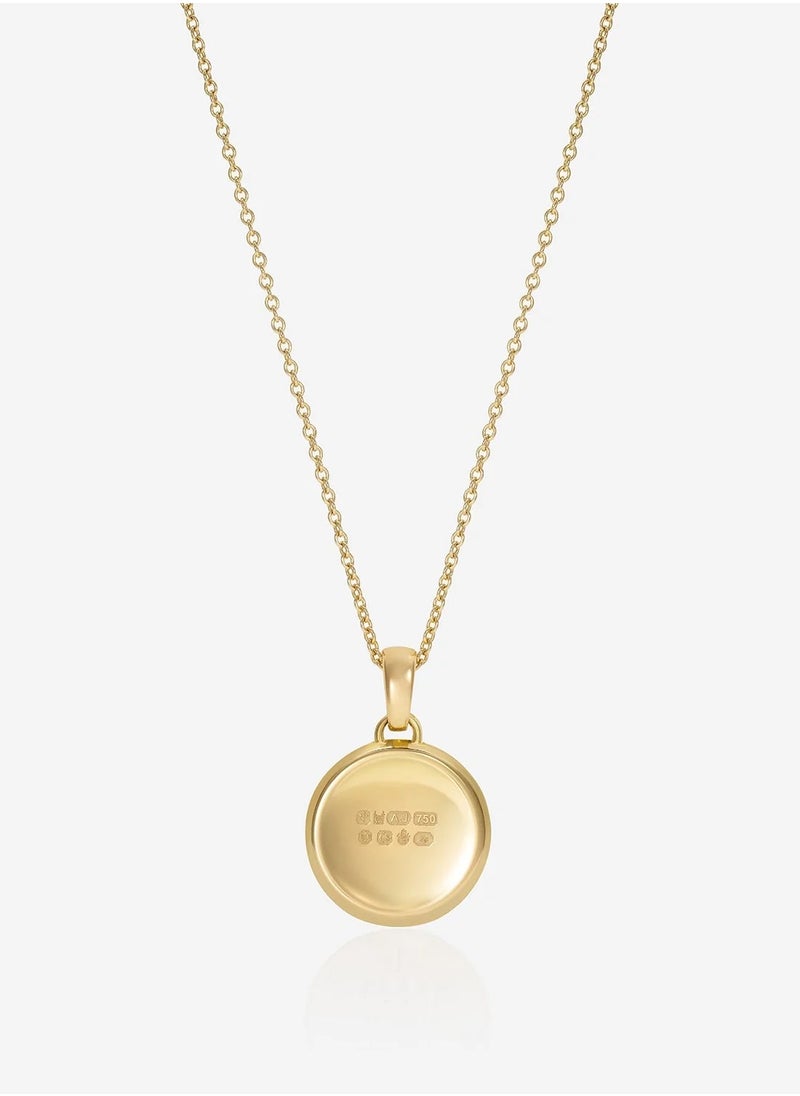886 The Royal Mint - Caustic Heart Pendant With Chain Necklace in 18ct Yellow Gold - Image 1