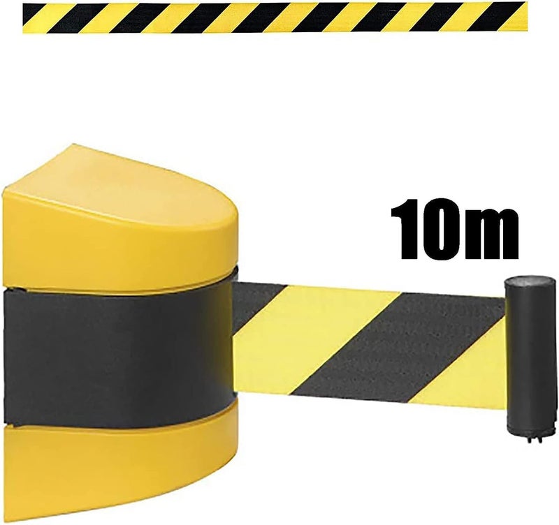 Retractable Belt Barrier, Magnetic Fixed Wall Mount Retractable Barrier, Suitable for Crowd Splitter, Outdoor Parking Lot (Size : 10M) - Image 3