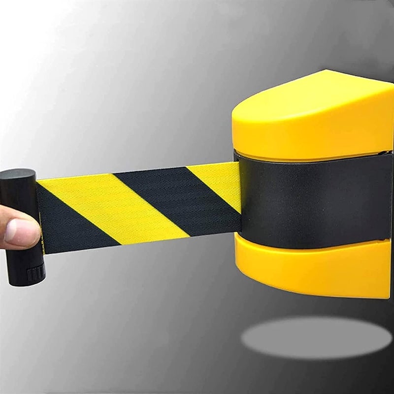 Retractable Belt Barrier, Magnetic Fixed Wall Mount Retractable Barrier, Suitable for Crowd Splitter, Outdoor Parking Lot (Size : 10M) - Image 1
