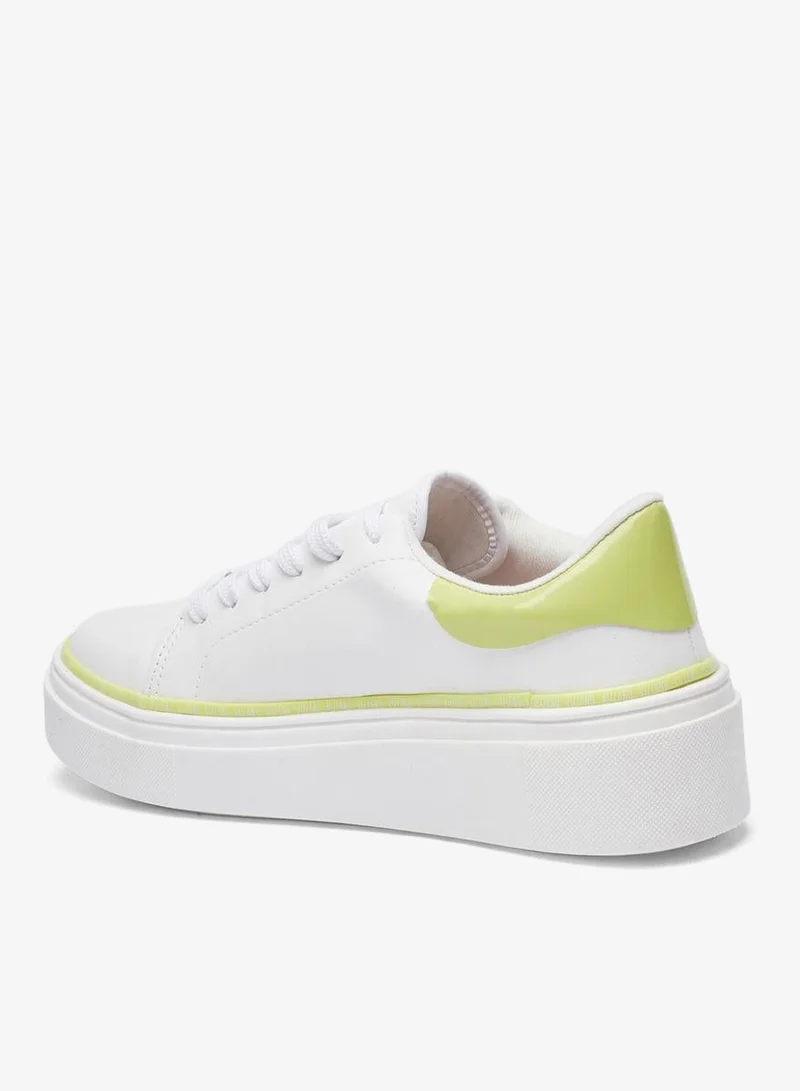 VIZZANO White Comfort Women’s Sneakers – Lace-Up Ladies Sneakers & Casual Sneakers for Girls for Women | Best Price UAE