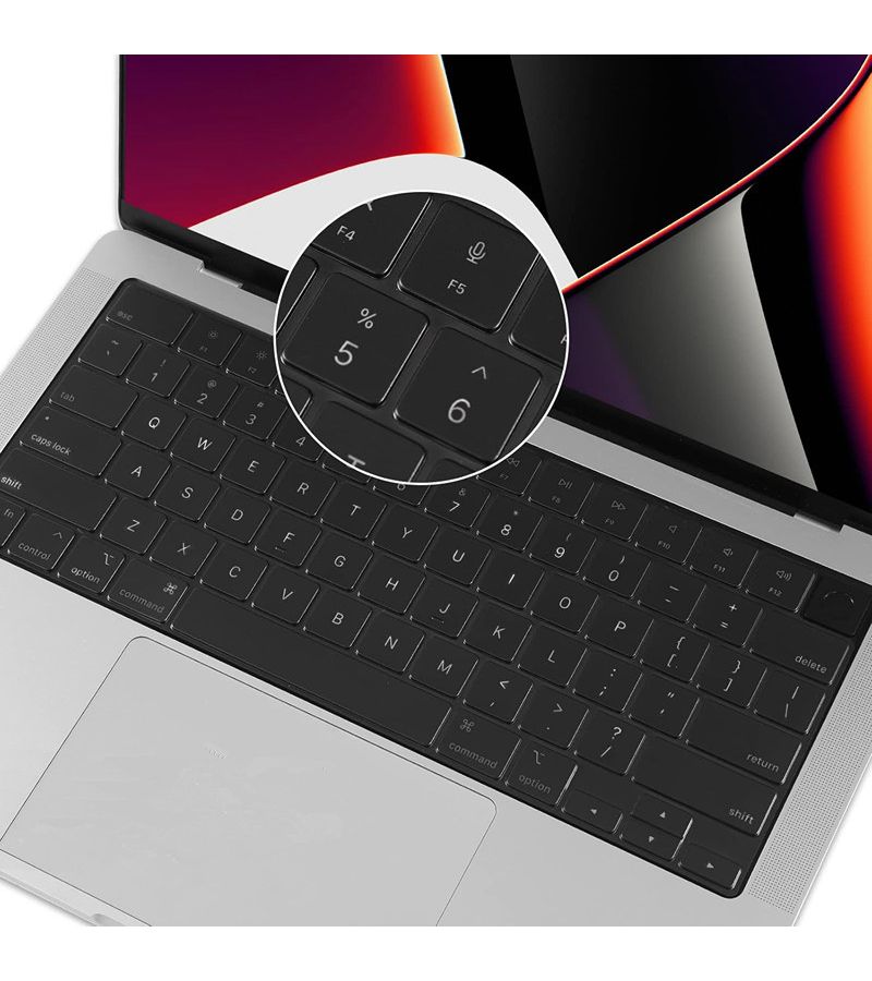 Premium TPU Keyboard Cover Protector Ultra Thin Skin For MacBook Air 15 Inch And 13.6 Inch With M2 M3 M4 Chip Model Year 2024 2023 2022 2021 And MacBook Pro 14 Inch 16 Inch Quantity 1pc