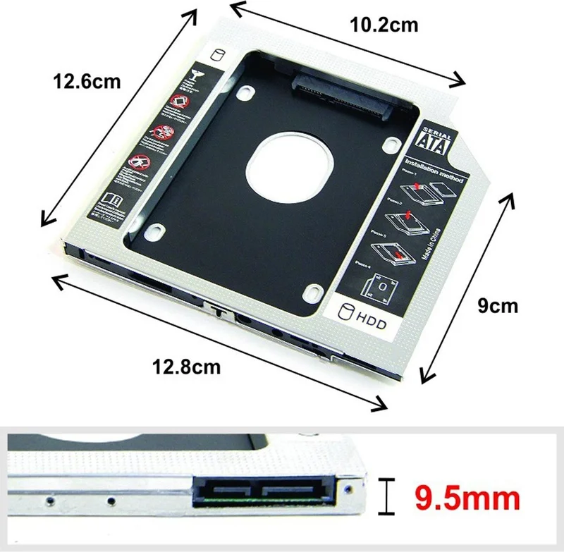 Gabble Notebook Sled Box HDD SSD 9.5mm Sata G-509