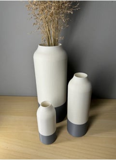 3D Brothers 3 PCs Modern Dual-Tone Vase - Stylish and Elegant Home Deor  - Image 4
