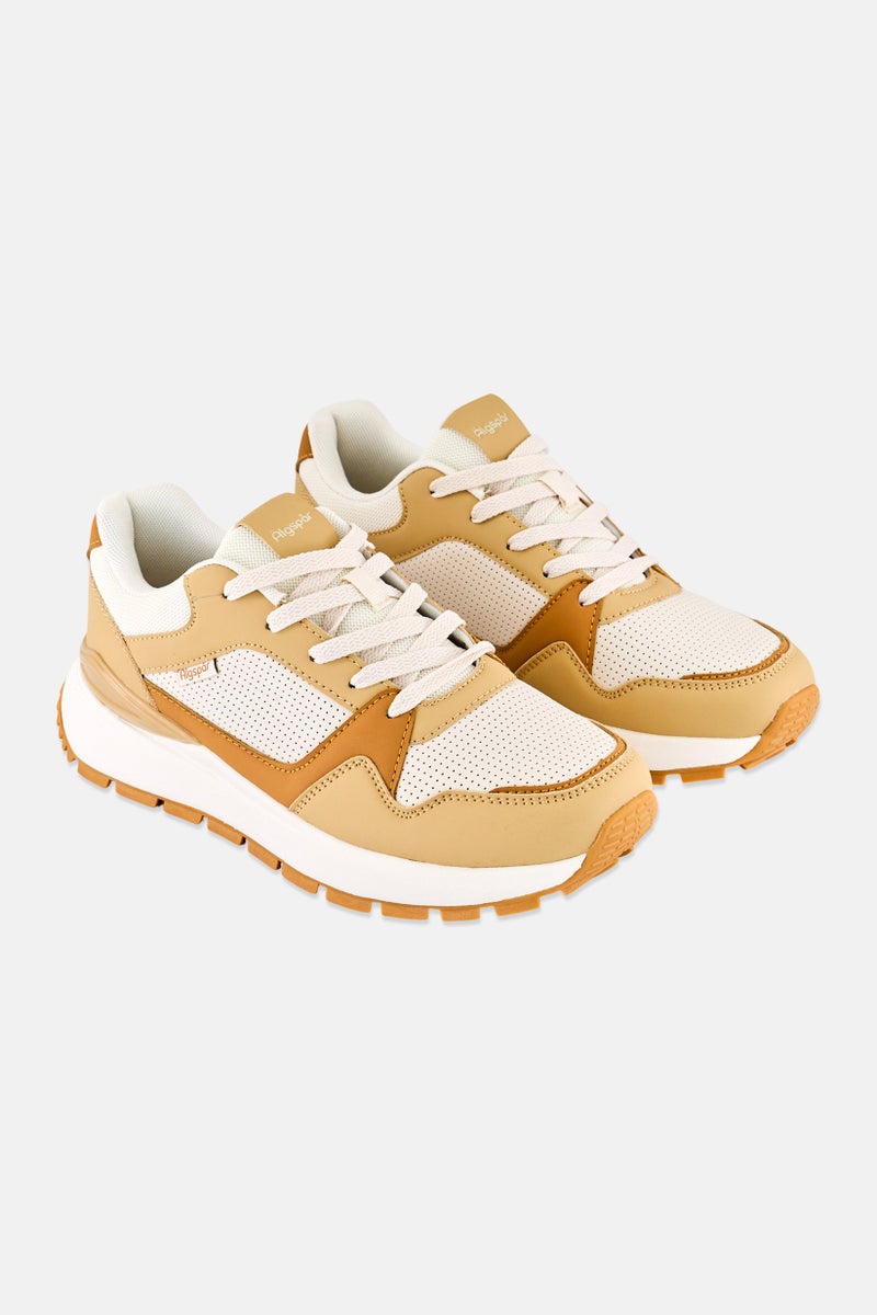 Algspar Women Lace Up Hiking Shoes, Multicolor - Image 1