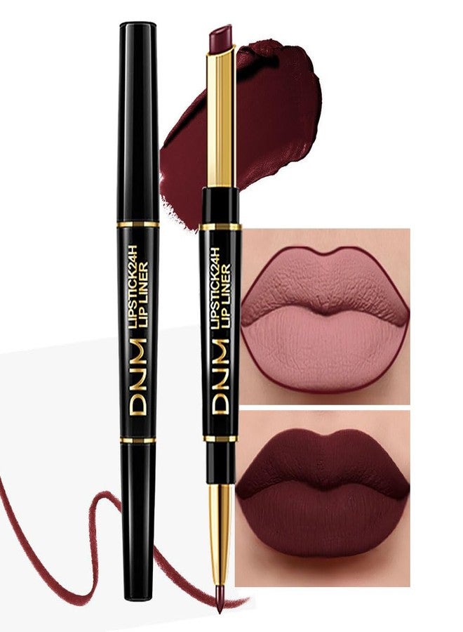 HHLTOH 2-in-1 Deep Red Lip Liner & Lipstick Set Kit for Women, Matte Lips Kit with Lip Liner Lip Stains Long Lasting Waterproof 24 Hour Lipstick and Lip Liners Combo Lipliners Pencil Set 15 - Image 1