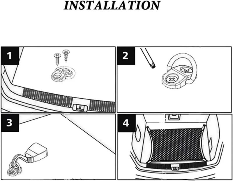 D-Ring Tie Downs Anchor 8 Pieces of Car Cargo Compartment Net Base Hook Accessories, Ring-Shaped Hanging Rings, Flat Screen Fixing Devices - Image 5