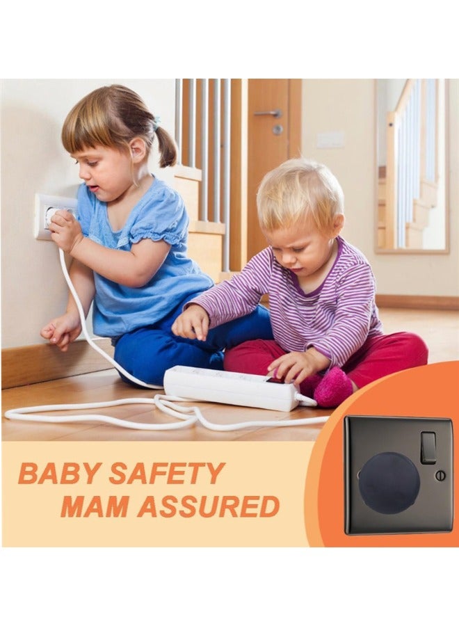 20 Pcs Baby Proofing UK Plug Socket Cover Plug Covers,Child Safety Electrical Socket Covers,Child Proof Electrical Plug Protectors for Child Baby Home and School, Black  - Image 4