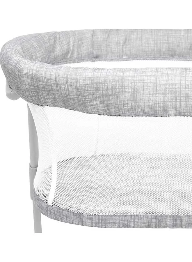 Halo Baby Flex Bassinest, Adjustable Travel Bassinet, Easy Folding, Lightweight With Mattress And Carrying Bag, Heather Weave