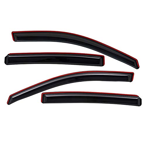 Lightronic Extra Durable Clip-on in-Channel Auto Vent Window Visor, Fits 2010-2017 GMC Terrain, UV Protection Rain Guard, Original Wind Deflector, No-Drill Easy Install, Dark Smoke, 4-Pcs - Image 3