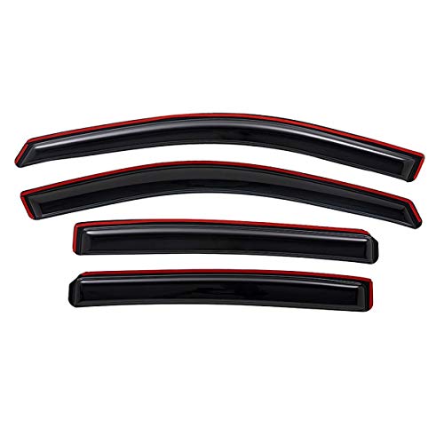 Lightronic Extra Durable Clip-on in-Channel Auto Vent Window Visor, Fits 2010-2017 GMC Terrain, UV Protection Rain Guard, Original Wind Deflector, No-Drill Easy Install, Dark Smoke, 4-Pcs - Image 4