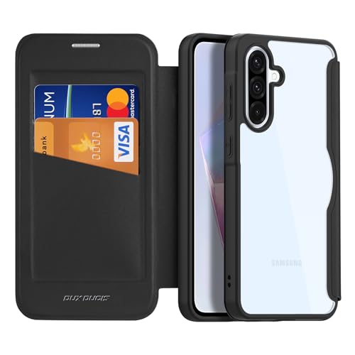 DUX DUCIS Case for Samsung Galaxy A36 5G / A56 5G Wallet with Card Holder, [RFID Blocking] PU Leather [Magnetic Closure] Flip Case (Black) - Image 2