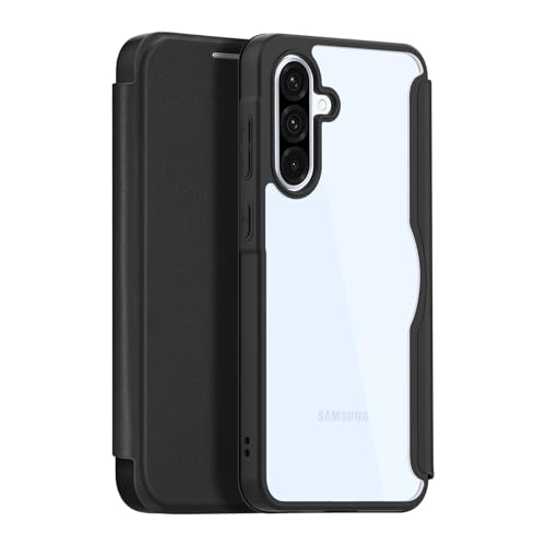 DUX DUCIS Case for Samsung Galaxy A36 5G / A56 5G Wallet with Card Holder, [RFID Blocking] PU Leather [Magnetic Closure] Flip Case (Black) - Image 1