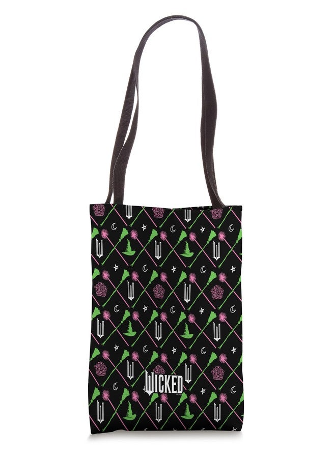 Wicked Broomsticks & Wands All Over Print Tote Bag - Image 1