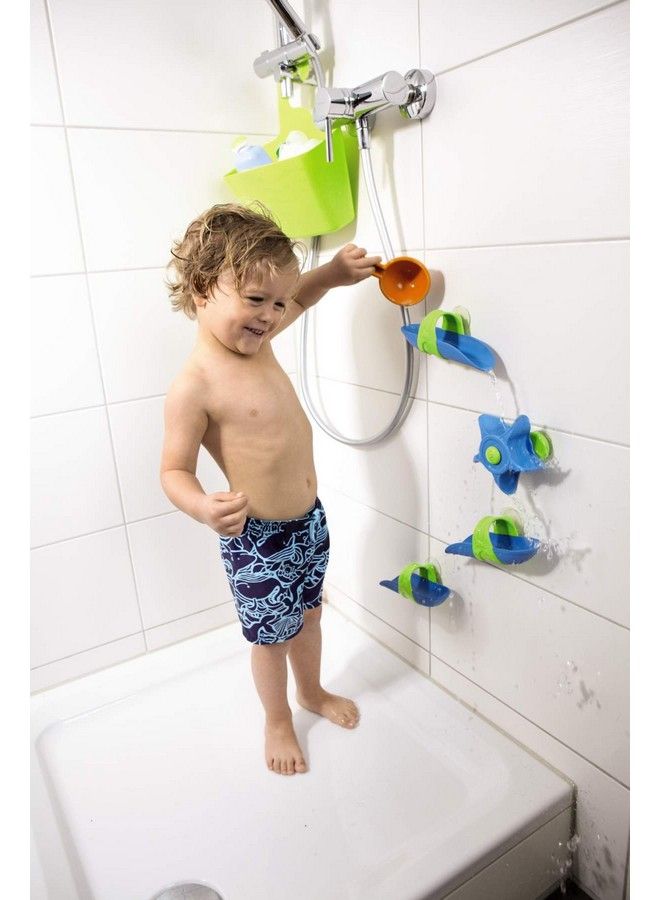 HABA Bathtub Ball Track 6 Piece Play Set Fosters Experimentation & Creativity For Ages 3 And Up - Image 5