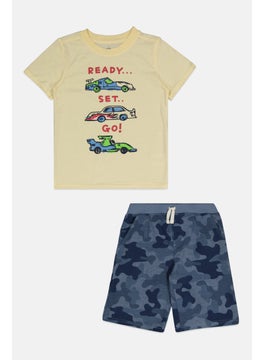 Kids Boy 2 Piece Graphic Print T-Shirt And Shorts Set, Multicolor