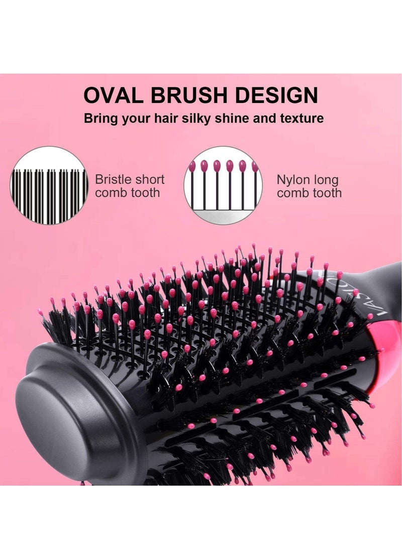 Hot Air Brush, 4-in-1 One-Step Hair Dryer and Volumizer, Negative Ion Hair Dryer Brush Styler, Ceramic Lightweight Styling Brush for Hair Drying, Styling, Curling, Straightening, Shine and Hair Volume - Image 4