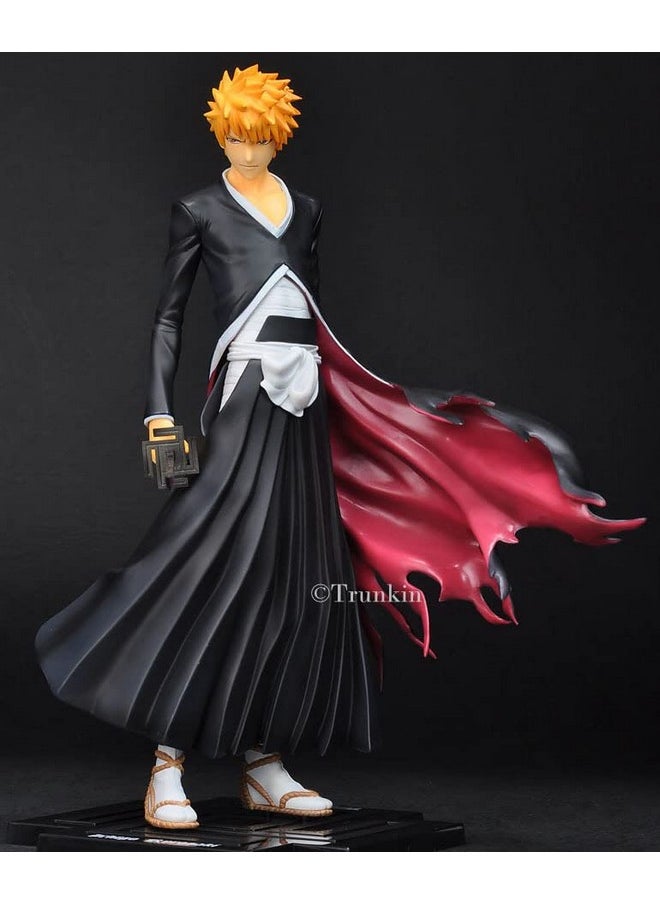 Trunkin - Trunkin Bleach Ichigo Kurosaki Polyvinyl Chloride Action Figure Anime Figure - Heaven Locks The Moon 8.2 Inches Action Figure | Pvc Collectible Weeb Manga Toy 21 cms Figurine Anime,Black - Image 1