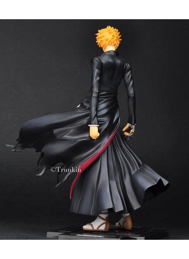 Trunkin - Trunkin Bleach Ichigo Kurosaki Polyvinyl Chloride Action Figure Anime Figure - Heaven Locks The Moon 8.2 Inches Action Figure | Pvc Collectible Weeb Manga Toy 21 cms Figurine Anime,Black - Image 1