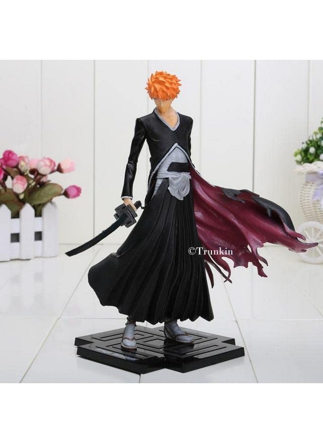 Trunkin - Trunkin Bleach Ichigo Kurosaki Polyvinyl Chloride Action Figure Anime Figure - Heaven Locks The Moon 8.2 Inches Action Figure | Pvc Collectible Weeb Manga Toy 21 cms Figurine Anime,Black - Image 1