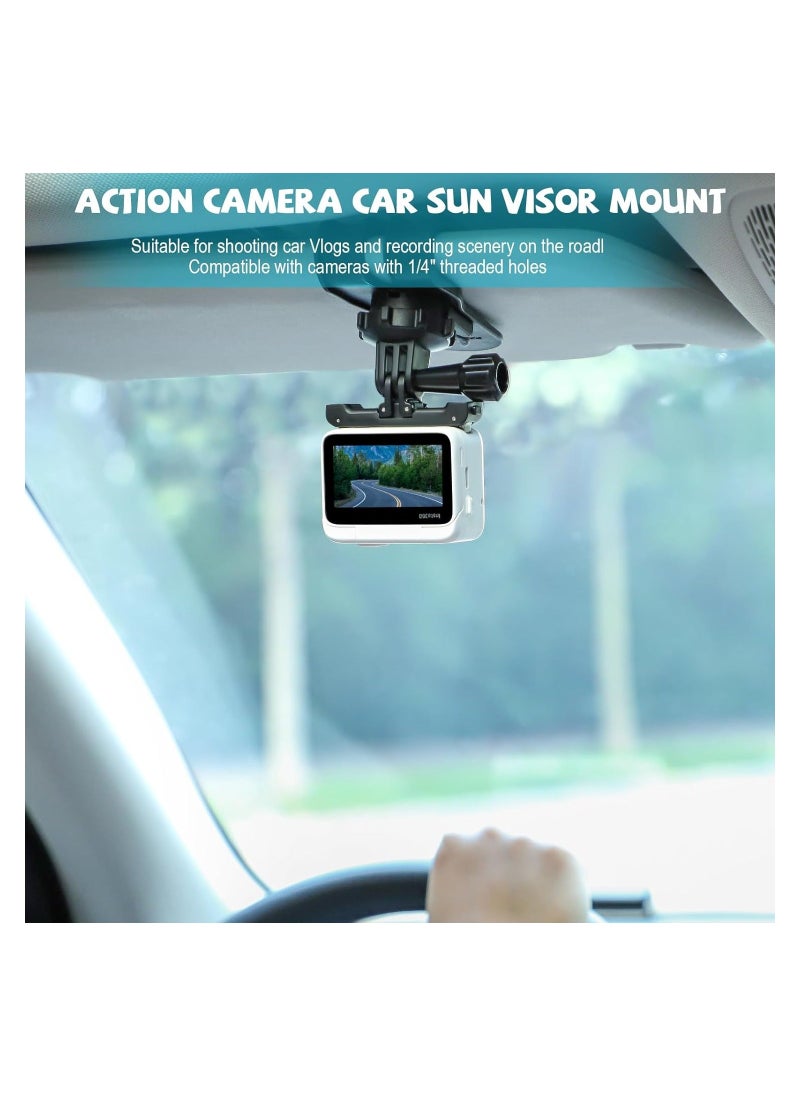 Generic Car Sun Visor Mount, RC Car Sun Visor Mount Adjustable Holder, for GoPro/for Insta360 X3/GO 3/ONE X2/ONE RS/GO 2/Osmo Action 4 Camera Mount Clamp Mount, with 1/4" Screw Adapter Accessories  - Image 5