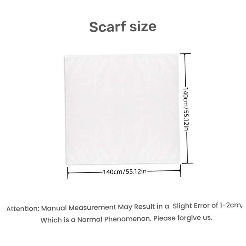 White Shemagh Scarf 55x55 Inch Polyester Keffiyeh Soft Breathable Head Wrap for Men Women - Image 4