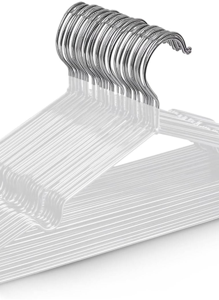 AXENTURE - 30-Pack Non-Slip Metal Hangers 40 CM (30 Pack, White) - Image 1