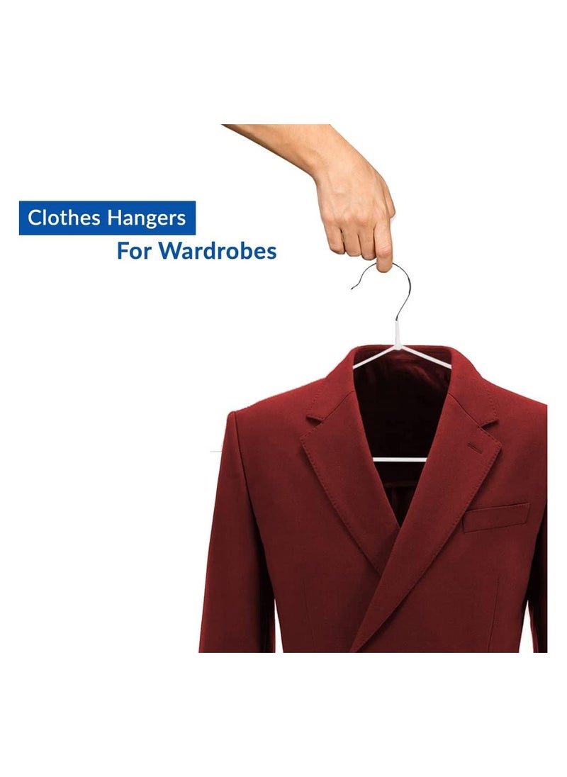 AXENTURE - 30-Pack Non-Slip Metal Hangers 40 CM (30 Pack, White) - Image 1