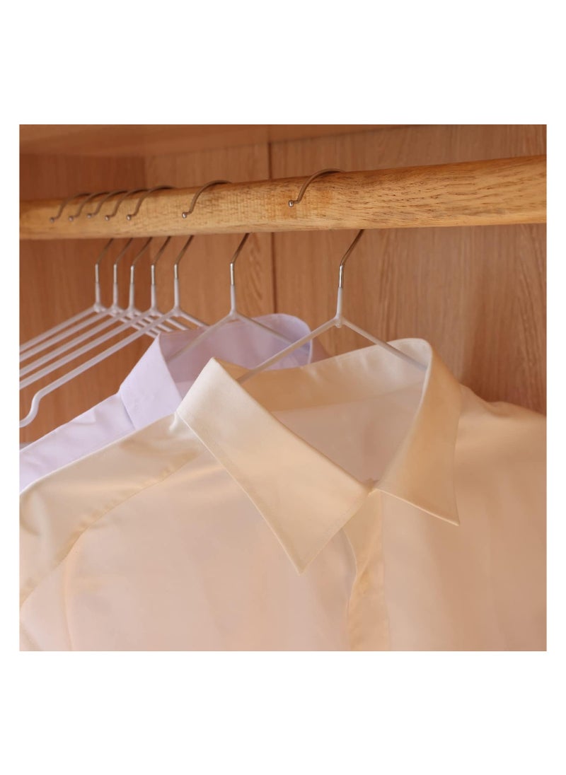 AXENTURE - 30-Pack Non-Slip Metal Hangers 40 CM (30 Pack, White) - Image 1