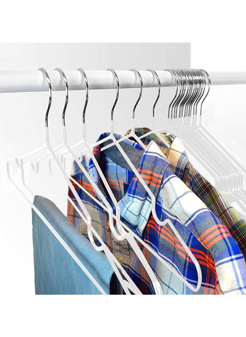 AXENTURE - 30-Pack Non-Slip Metal Hangers 40 CM (30 Pack, White) - Image 1