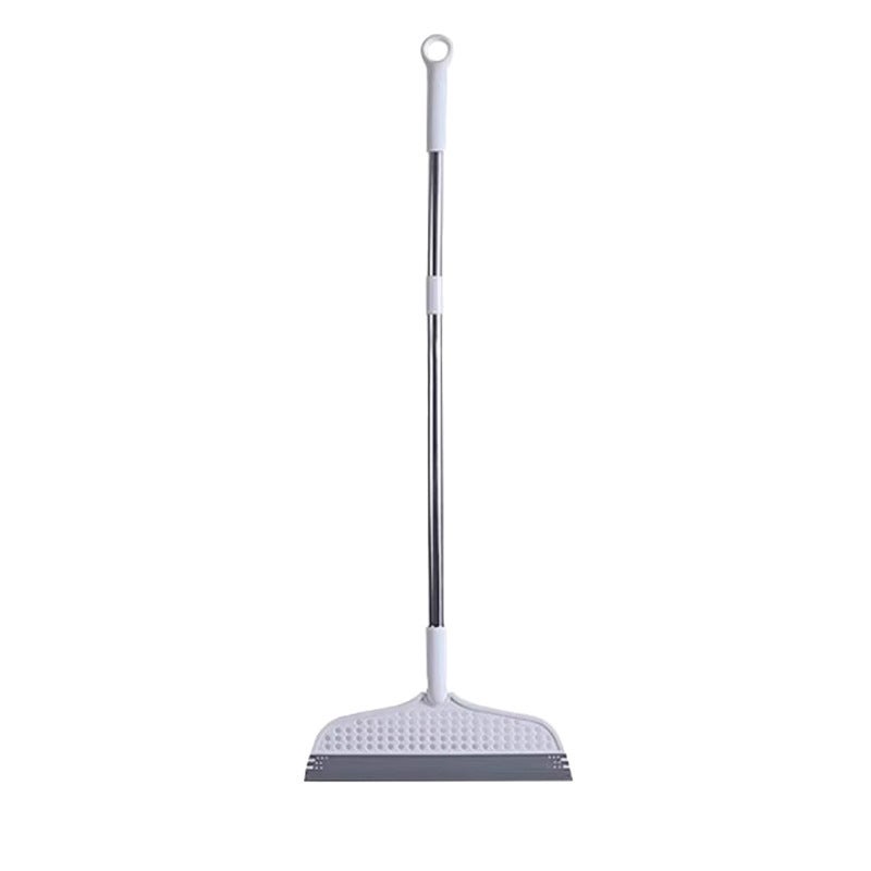 Multi-Functional Silicone Broom 135 Cm Long Pole 180° Swivel Head - Pet Hair Removal Cleaning Tool for Bathroom Wooden Floors Various Surfaces - Image 1